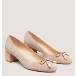 Stuart Weitzman pearl Block Heels
